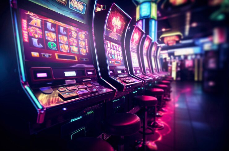 Tampilan meja Lightning Dice langsung dengan dealer dan tiga dadu dalam wadah kaca transparan
